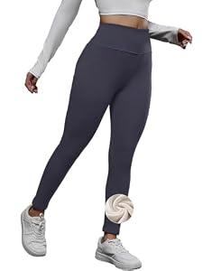 ZFLM Women's Yoga Pants High Waist Velvet Casual Warm Tight Women's Athletic Pants Charcoal Grey, XL