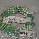 St. Patrick's Day Decoration, Shamrocks Welcome Wooden Hanging Sign, Spring Wreaths for Front Door, Irish Sign Welcome Hanging for St. Patrick's Day Home Decor Party