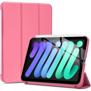 ProCase Smart Case for iPad mini 7 A17 Pro 2024/iPad Mini 6 2021 8.3 Inch iPad mini 7th/6th Gen Case, Hard Back Cover for iPad mini 8.3" 7th Gen A2995/A2996/A2993/6th Gen A2567 A2568 A2569 -Melonpink