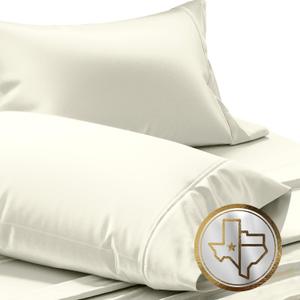 TEXAS LINEN CO. Luxury Egyptian Cotton King Pillow Cases Set of 2-1000 Thread Count Pillowcases for Sleeping, Silky Soft, Cooling Pillow Cover, Extra Long Staple Hotel Quality Pillow Cases - Sand