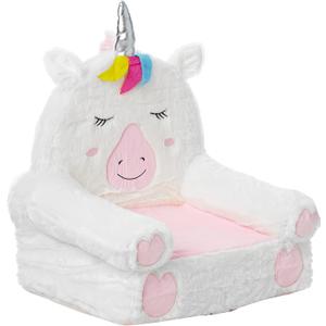 Amazon Basics Children's Plush Toddler Chair for Bedroom, Easy to Clean, Unicorn, Medium, Multicolor