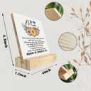 2 x To My Mom Wood Plaque Gift, Gifts for Mom From Daughter, Plaque with Wooden Stand, Meaningful Wood Sign Plaque Gift, Ideas Gift For Mom, Mother's Day Christmas Thanksgiving Birthday Gift B1