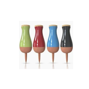 SmartiLiving Drip Irrigation Stakes Extra Large Improved Drip Easy Refill 4 Week Waterer System with Large Reservoir Bulbs Automatic Self Watering Device for Indoor & Outdoor Plants