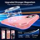 Designed for iPhone 14 Plus Case with Magnetic Stand [Military Drop Protection][Compatible with Magnet] Shockproof 14 Plus Phone Case with Ring Holder, Pink