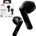 JVC Lightweight True Wireless Earbuds with 12mm Driver Unit, Bluetooth 5.1, Single use, IPX4, Long Battery Life (up to 30 Hours) - HAA4TB (Black) (Small)