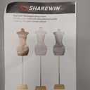 Sexy Female Mannequin, Pinnable Manikin Body Torso with Gold Metal Base, 60"-78" Adjustable Height for Clothing Display, Brown