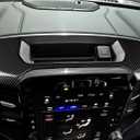 Center Console Navigation Panel Cover Trim Decals for 2019-2026 Dodge Ram 1500 2500 3500 Accessories Carbon Fiber Stickers, Only Fit 12inch Model
