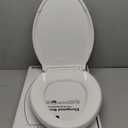 KOHLER 4636-RL-0 Cachet ReadyLatch Elongated Toilet Seat, Quiet-Close Lid, Contoured Seat, Grip-Tight Bumpers and Installation Hardware, White, 18.04"L x 14.18"W