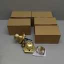 Goldenwarm 6 Pack Brushed Gold Privacy Door Knobs Interior for Bedroom & Bathroom, Classic Gold Interior Door Knobs