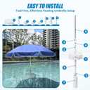 Floating Pool Umbrella - 7ft Outdoor Pool Sunshade Umbrella for Inside of Pool,Portable Floating Table with Drink Holders,No-Tool Setup for Swimming Pools, Beach & Lakes, 80 inches
