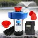 Pond Fountain Aerator, 1HP 110V 750W Floating Pump Fit for Outdoor Small Large Ponds & Lakes with 100 FT Power Cord 15000 GPH - Replace Stainless Steel Aerating Outdoor Ponds Water Pump