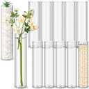 Nuogo 12 Pcs Plastic Clear Cylinder Vase for Home 16 Inch Acrylic Flower Clear Vase Centerpiece for Centerpieces Wedding Party Decorations