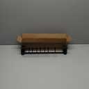 AmoiChic Adhesive Wall Mounted Pot Pan Rack, Kitchen Wall Mounted Detachable Pan Lid Utensils Organizer Hanging Rail with 8 Hooks for Kitchen Bathroom Bedroom, 17.7''