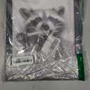 Raccoon Bathroom Art Wall Decor Black And White Animal Picture Funny Raccoon Brushing Teeth Art Farmhouse Framed Prints Painting (10"L x 8"W, JK0301)