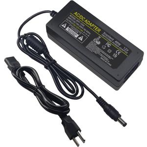 DC 12V 4A 48W AC Adapter Power Supply 12V 4A 48W AC/DC Power Adapter with 5.5x2.5mm DC Plug 12V 4A 48W Power Supply for LCD Monitor, LED Strip Light, CCTV Security System