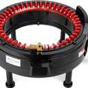 addiExpress King Size Knitting Machine, 46 Needles Circle Knit Loom Machine with Row Counter and Hand Crank, Black, 17.7 Inch