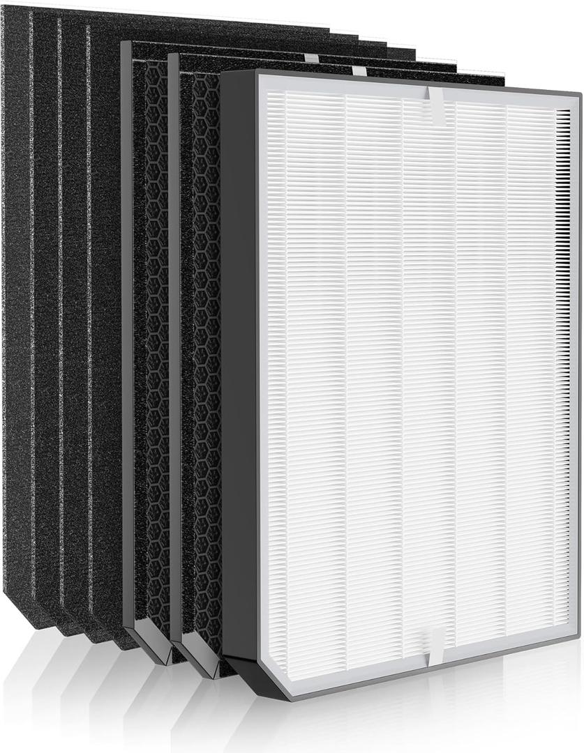 2500 Replacement Filter Compatible with Air Doctor 2500 Air Purifier  Includes 1 Efficiency Filter, 2 Activated Carbon Filters, and 4 Pre-Filters