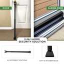 Guard Dog Security Door Jammer 2-in-1 Adjustable Door Knob Jammer & Sliding Patio Door Security Bar  40 Different Adjustments (Black, 1 Pack)