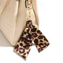 Xansema Leopard Print Fabric Bag Charms for Women, Cute Leopard Keychain Bag Accessories for Handbags Totes & Backpacks (Green)