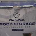 Chef's Path 72 Piece Airtight Food Storage Containers with Lids, 36 Containers and Lids, Stackable Kitchen and Pantry Canisters for Meal Prep and Food Storage - Transparent