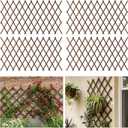 4 PCS Expandable Garden Trellis, 37" x 90" Trellis for Climbing Plants Outdoor, Wooden Lattice Fence Wall Panel Lattice Panels for Outside, for Climbing Plants Vine Ivy Rose Cucumbers Clematis4PC