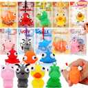 28 Valentines Day Gift Cards with Popping Eye Stress Relief Squeeze Toys for Kids School Classroom Valentines Exchange, Valentines Party Favors, Prize Rewards