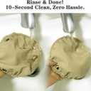 Waterproof Bird Bed with Adjustable Chain, Customizable Height Hanging Bird Hammock for Cage, Small Size Bird Nest with Durable Non-Collapsible Bottom, Bird Hut for Conures, Budgies (Khaki)