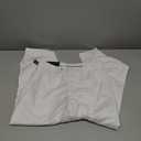 Mens Classic Fit Flat Front Hidden Expandable Waist Dress Pants No Iron Suit Pants(White, 30W x 30L)