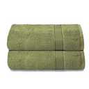 MALLONI HOME Cotton 2 Pack Oversized Bath Towel Set 28x55 inches, Large Bath Towels, Ultra Absorbant Compact Quickdry & Lightweight Towel, Ideal for Gym Travel Camp Pool - Kiwi Green