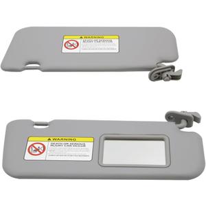 Right Passenger Side Sun Visor Compatible with Hyundai Accent 1E 2011 2012 2013 2014 2015, Front Right Sun Protection Shade Gray, Replace PN 85220-1R000