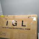 IGL Portable Basketball Hoop for Backyard, Driveway | 3-10ft Adjustable Height for Kids Teens & Adults | 40" Polycarbonate Backboard, Fillable Base for Stability & Easy Mobility on Wheels