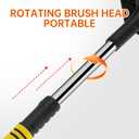 34" Extendable Ice Scraper and Snow Brush for Car Windshield, 360 Rotating (R002)