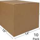 Moving Boxes Medium 18x14x12-Inches (Pack of 10), Cardboard Boxes For Storage, Mailing & Shipping