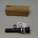 KES Bathroom Sink Drain Without Overflow Vessel Sink Lavatory Vanity Pop Up Drain Stopper Matte Black, All Metal Rustproof Brass and 304 Stainless Steel, S2008D-BK