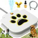 Dog Water Fountain Outdoor Drinking Water Toy for Large Dogs, Paw Activated Water Fountain, Sprinkler Step On, Fun Dog ToysIncludes 304 Stainless Steel Dog Hose (QL0305)