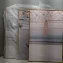 CHDITB Ocean Beach Framed Canvas Wall Art Set, Coastal Surfboard Wall Decor,Summer Coconut Tree Sea Wall Painting, Modern Surfing Art Prints for Living Room, Bedroom, Office- Large Size 24"x36"x3