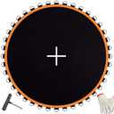 Trampoline Mat Replacement for 12ft Round Frame - Fits 72 V-Rings & 5.5” Springs - Mat Diameter 127in, Reinforced, UV-Resistant - Not Fit 14ft