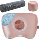 Piercing Pillow - Ear Piercing Pillow with Foam Plug, Adjust Shredded Memory Foam Picrcing Pillow for Side Sleepers, Donut Piliow for Ear with 4x4''Hole, Ergonomic Curved Design, Satin Pink