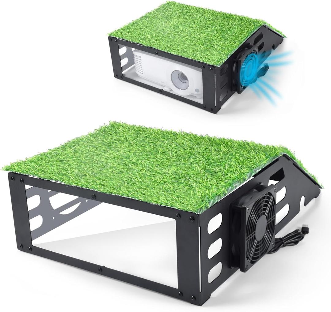 Golf Simulator Projector Cover - Floor Mounted Enclosure with Cooling Fan for Optimal Protection of Outdoor Golf Simulation Projectors - Compatible with Leading Golf Simulators and Projectors