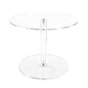 Acrylic Cake Stand for Dessert Table, 7.8 Inch Clear Round Cupcake Stand Display Riser for Birthday Party Wedding Event, Pastry Candy Pizza Display (Small)