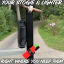 2 x StogieStay Magnetic Silicone Stogie Holder  Fits 3470 Ring Gauge  Weather-Proof Outdoor Clip for Golf Carts & Metal Surfaces for Golfers, BBQ Lovers, Camping & Fishing Fans (Black)