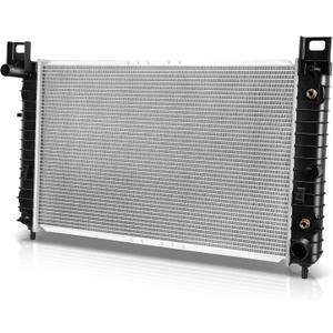 Auto Dynasty 28" Radiator for 1999-2007 Silverado Sierra Yukon Tahoe Suburban 4.3L 4.8L 5.3L AT, DPI 2334 Factory Style 1-Row Aluminum Cooling Radiator