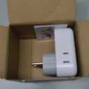 TESSAN 1 Pack Type E F Plug Adapter USB C, Germany France Power Adaptor with 3 USB Charger Ports, 4 AC Outlets Travel Plug for US to Europe EU Spain Iceland Korea Greece Russia German French