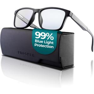 Prospek Blue Light Glasses Reading for Men and Women, For Computer Use, Blue Light Protection, Clear Lens 0 to +1.0 Diopters