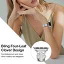 Joyozy Slim Metal Band Compatible with Apple Watch Band, Skinny Magnetic Strap with Bling Charms, Cute Stainless Steel Band, Dressy Thin iWatch Bracelet for Women, Size: 38/40/41MM/(42MM for Series11/10)-Small Wrist