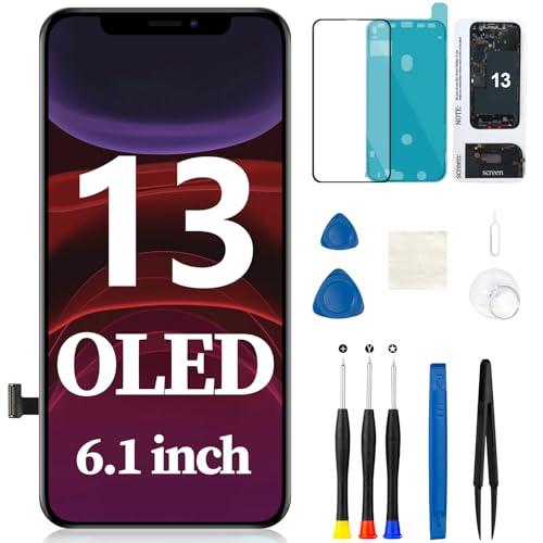 for iPhone 13 OLED Screen Replacement 3D Touch LCD Display Frame Digitizer A2631 A2634 A2482 A2633 A2635 Full Assembly Repair Tool Kit 6.1 inch Black