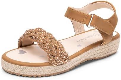 DREAM PAIRS Girls Espadrille Flatform Platform Wedge Open Toe Summer Sandals for Little Kid, Big Kid, Casual, Vacation or Formal Use 36