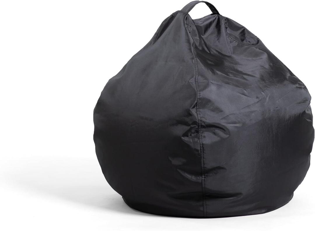 Big Joe Classic Bean Bag Chair, Black Smartmax, Durable Polyester Nylon Blend, 2 feet Teardrop