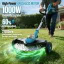 21000RPM Electric Weed Wacker Cordless-8000mAh, 1000W Weed Eater with Wheel