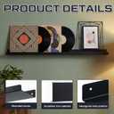 Pinkunn 4 Pack 36 Inch Metal Floating Shelves Picture Ledge, Black
